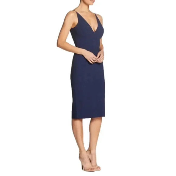 Dress the Population Lyla Midi Dress in Midnight Blue Size XXS - Picture 2 of 9